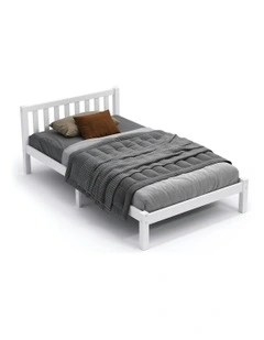 Alfordson Wooden Bed Frame King Single Mattress Base White