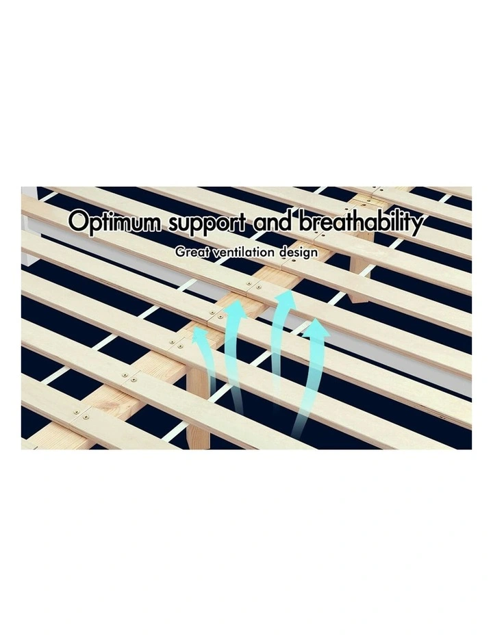 Alfordson Wooden Bed Frame King Mattress Base White image 6