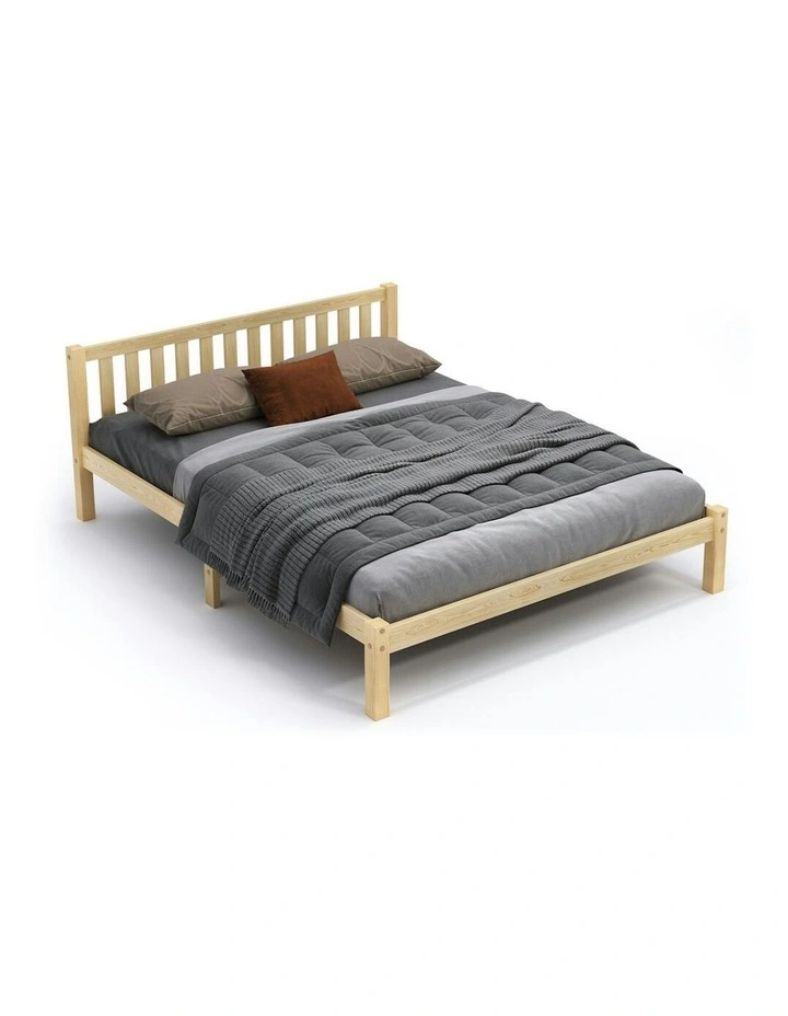 Alfordson Wooden Bed Frame Queen Mattress Base Natural image 1