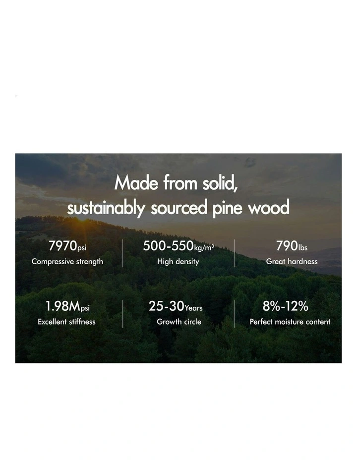 Alfordson Bed Frame Wooden Mattress Base Single Nellie image 4