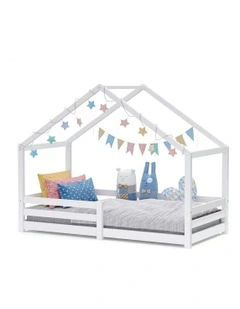 Alfordson Bed Frame Wooden Mattress Base Single White Nellie