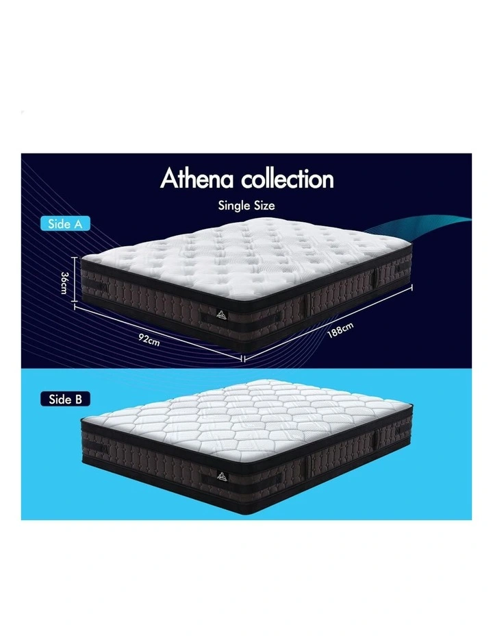 Euro Top Flippable Single Mattress in White image 2