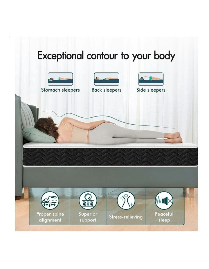 ALFORDSON Mattress 14CM Single Bed Tight Top Spring Foam Bedding Medium Firm image 3