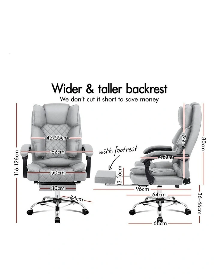 ALFORDSON Office Chair Gaming Executive Seat Computer Racer Fabric Recliner image 2