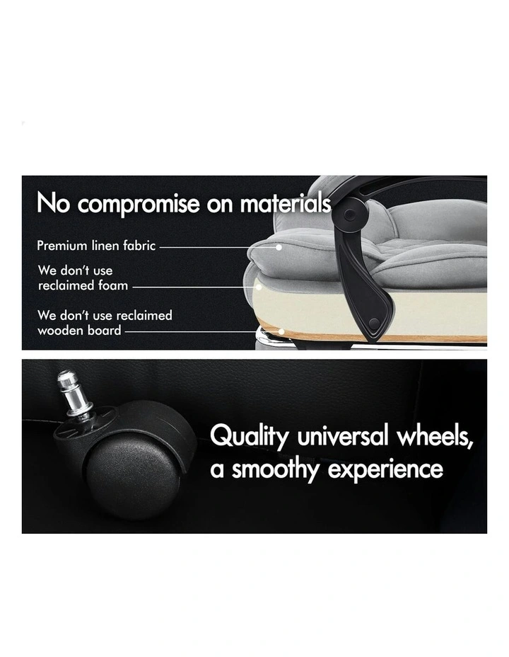 ALFORDSON Office Chair Gaming Executive Seat Computer Racer Fabric Recliner image 4