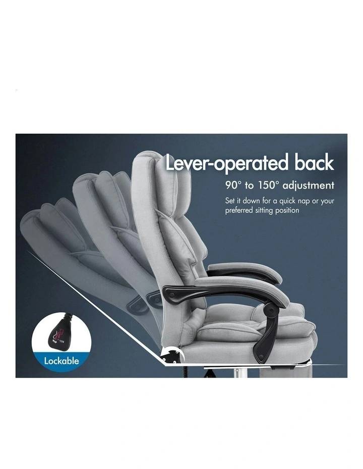 ALFORDSON Office Chair Gaming Executive Seat Computer Racer Fabric Recliner image 5