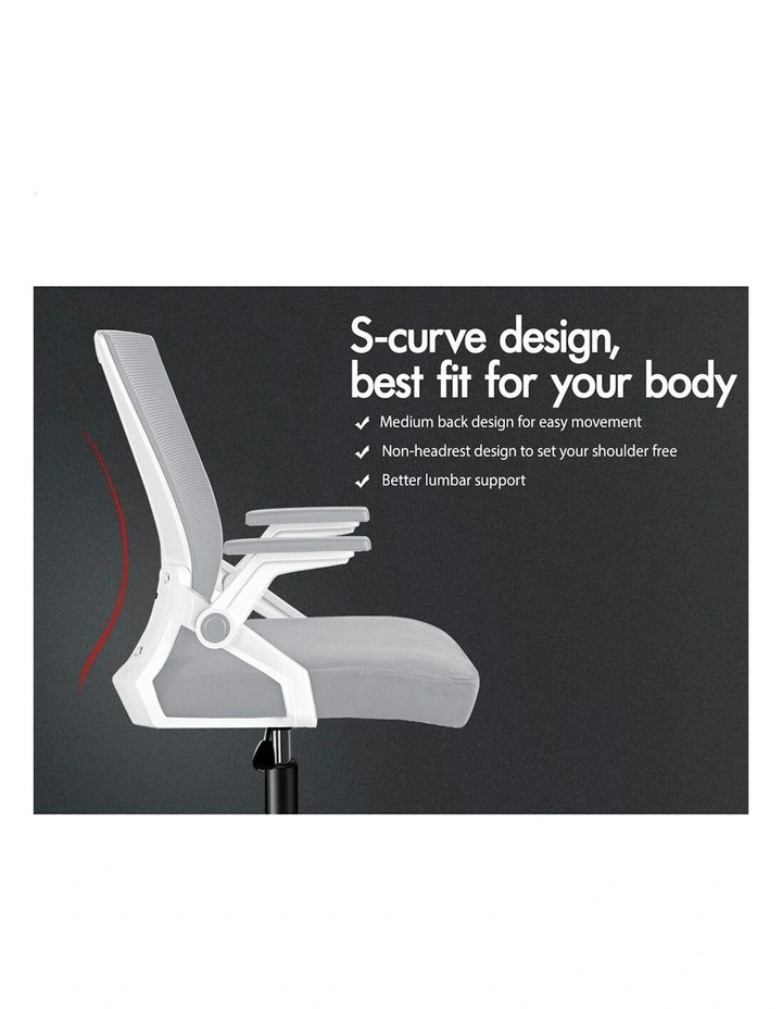 ALFORDSON Mesh Computer Work Office Chair Grey White image 2