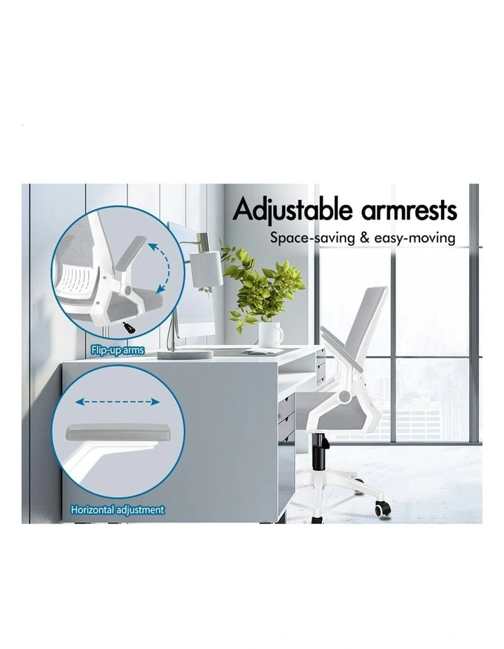 ALFORDSON Mesh Computer Work Office Chair Grey White image 3