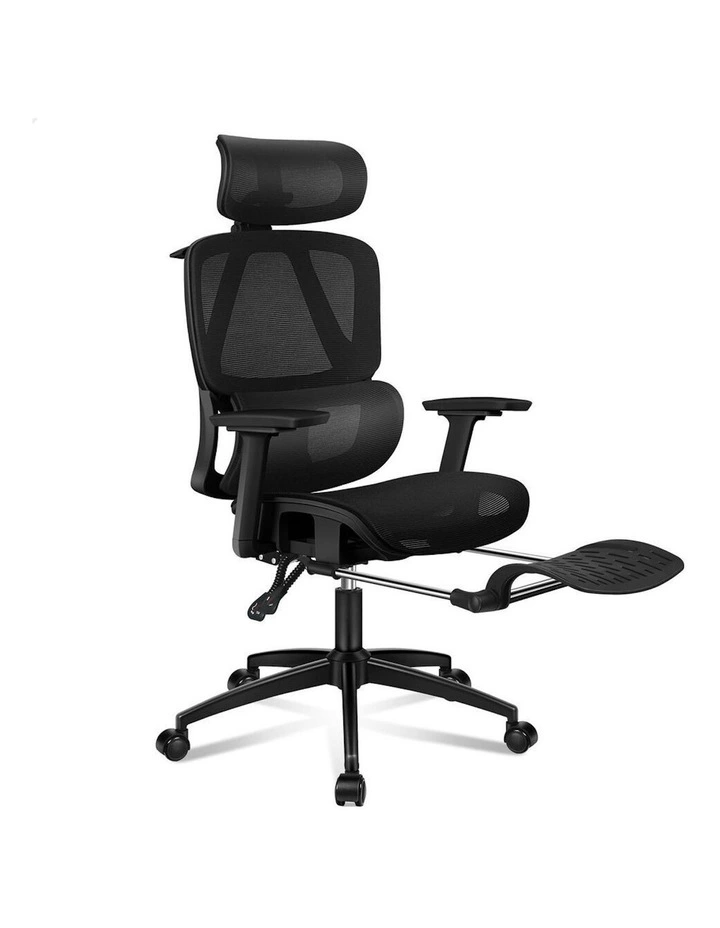 ALFORDSON Ergonomic Office Chair Mesh Seat Desk Computer Gaming All Black image 1