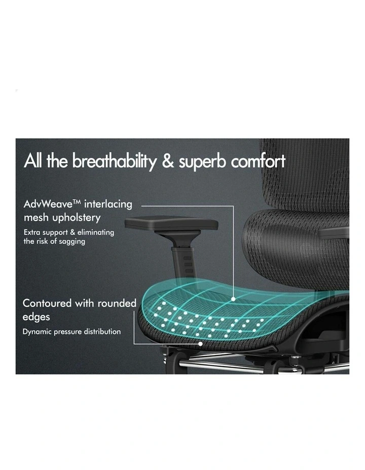 ALFORDSON Ergonomic Office Chair Executive All Black image 4