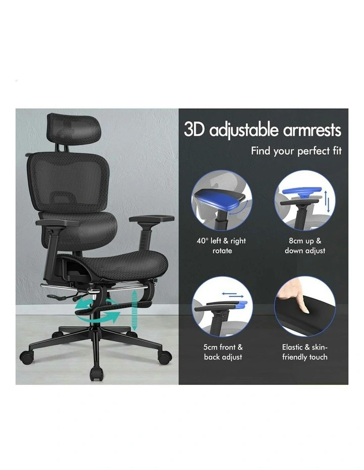 ALFORDSON Ergonomic Office Chair Executive All Black image 5