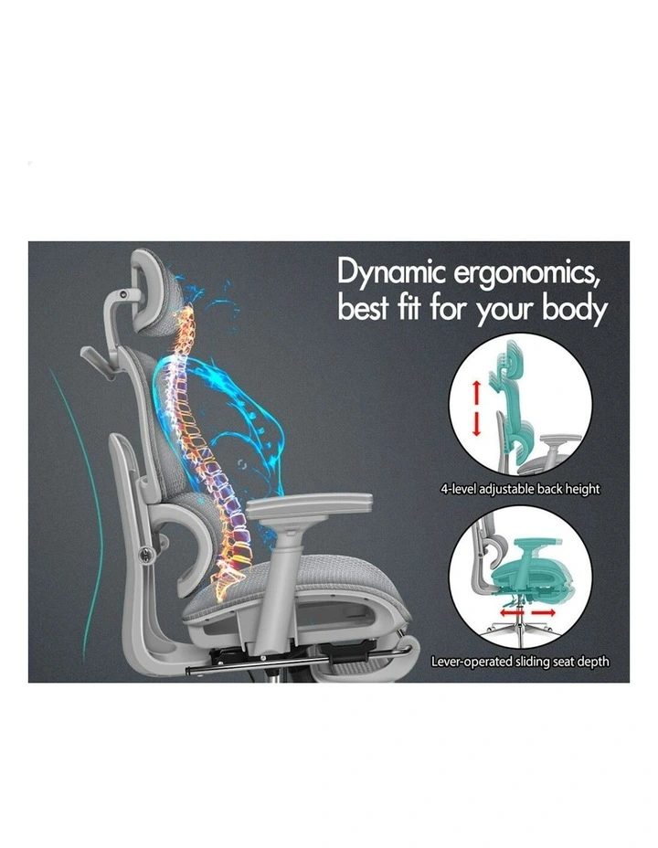 ALFORDSON Ergonomic Office Chair Executive Grey image 3