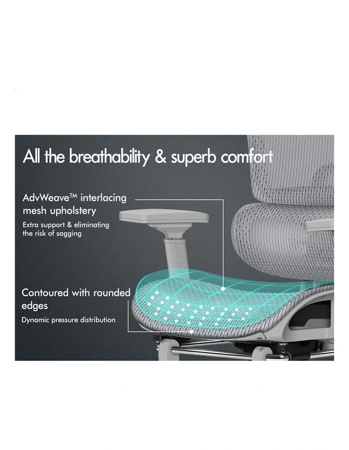ALFORDSON Ergonomic Office Chair Executive Grey image 4