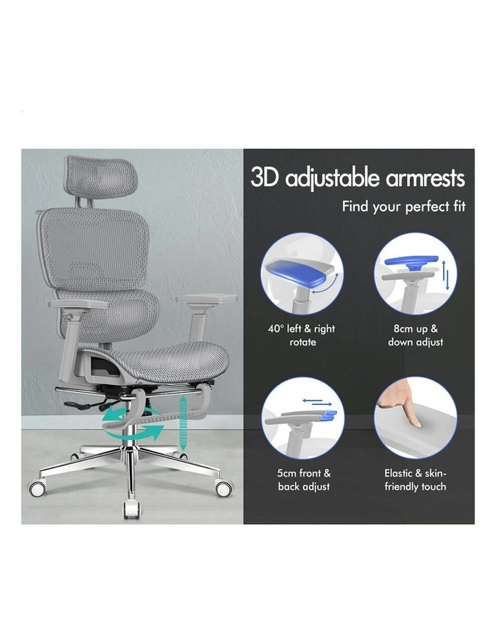 ALFORDSON Ergonomic Office Chair Executive Grey image 5