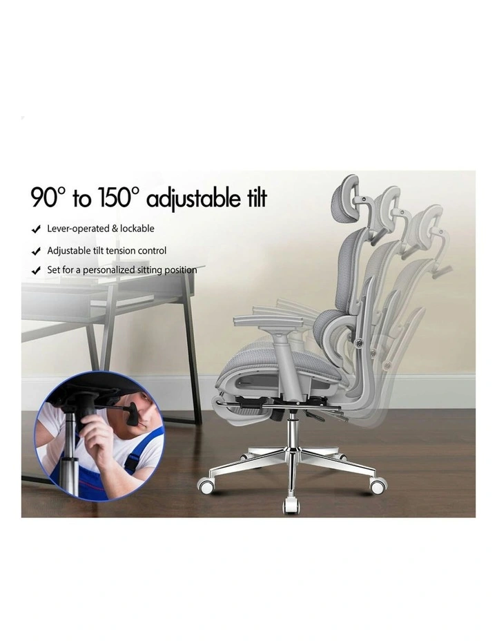 ALFORDSON Ergonomic Office Chair Executive Grey image 6