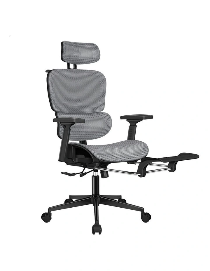ALFORDSON Ergonomic Office Chair Mesh Executive Racing Computer Seat Black Grey image 1