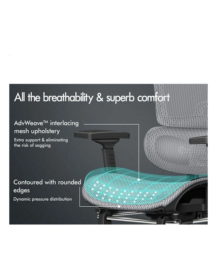 ALFORDSON Ergonomic Office Chair Mesh Executive Racing Computer Seat Black Grey image 4