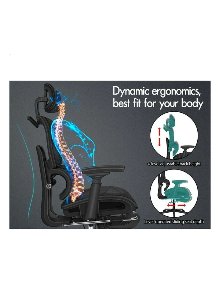 ALFORDSON Ergonomic Office Chair Executive Black image 3