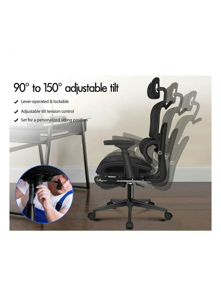 ALFORDSON Ergonomic Office Chair Executive Black image 6