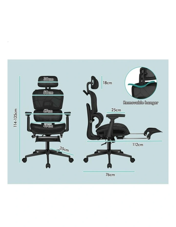ALFORDSON Ergonomic Office Chair Executive Black image 7