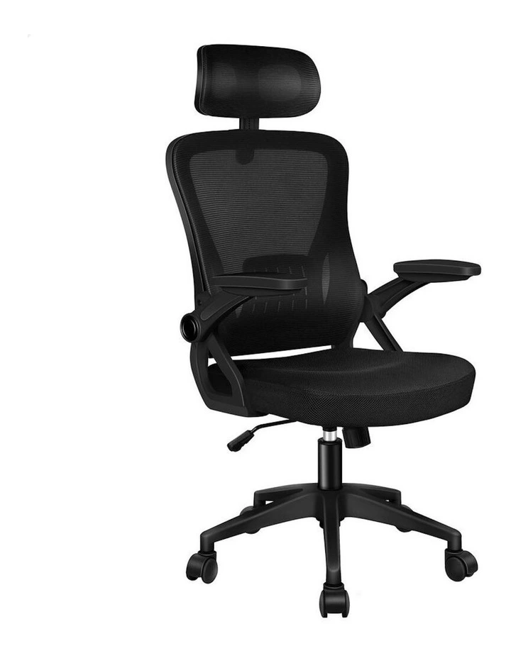 ALFORDSON Mesh Office Chair Fabric Seat All Black image 1