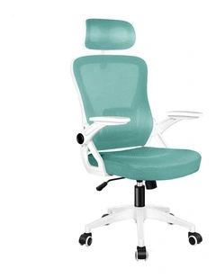ALFORDSON Mesh Office Chair Fabric Seat Cyan