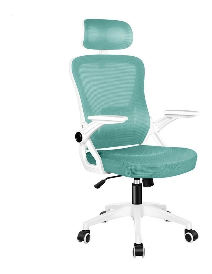 ALFORDSON Mesh Office Chair Fabric Seat Cyan image 1