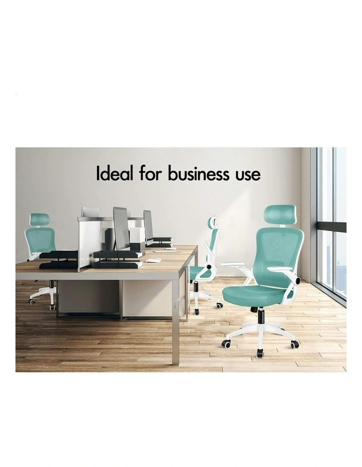 ALFORDSON Mesh Office Chair Fabric Seat Cyan image 5