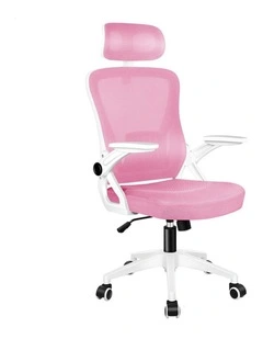 ALFORDSON Mesh Office Chair Fabric Seat Pink