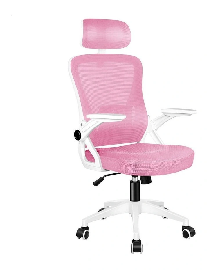 ALFORDSON Mesh Office Chair Fabric Seat Pink image 1