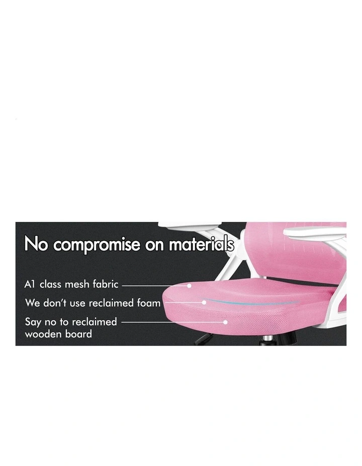 ALFORDSON Mesh Office Chair Fabric Seat Pink image 3