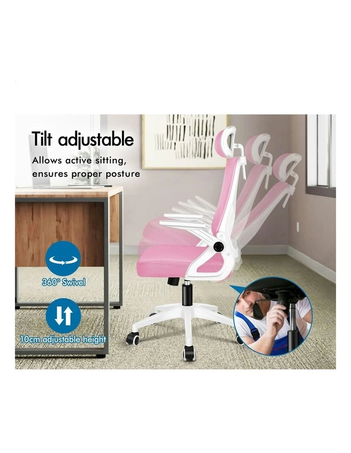 ALFORDSON Mesh Office Chair Fabric Seat Pink image 4