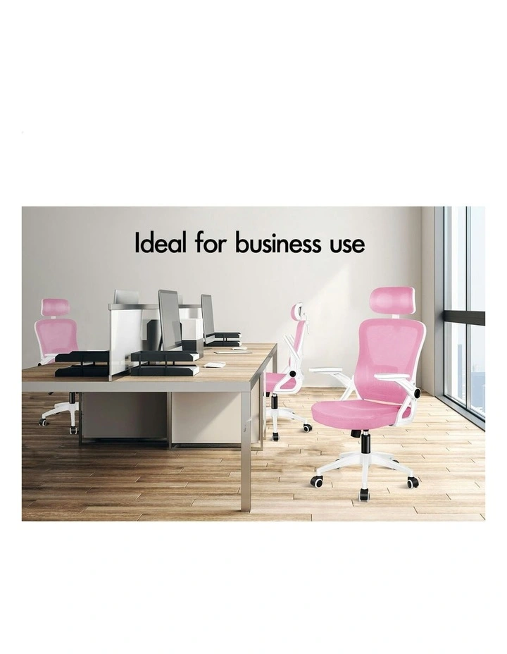 ALFORDSON Mesh Office Chair Fabric Seat Pink image 5