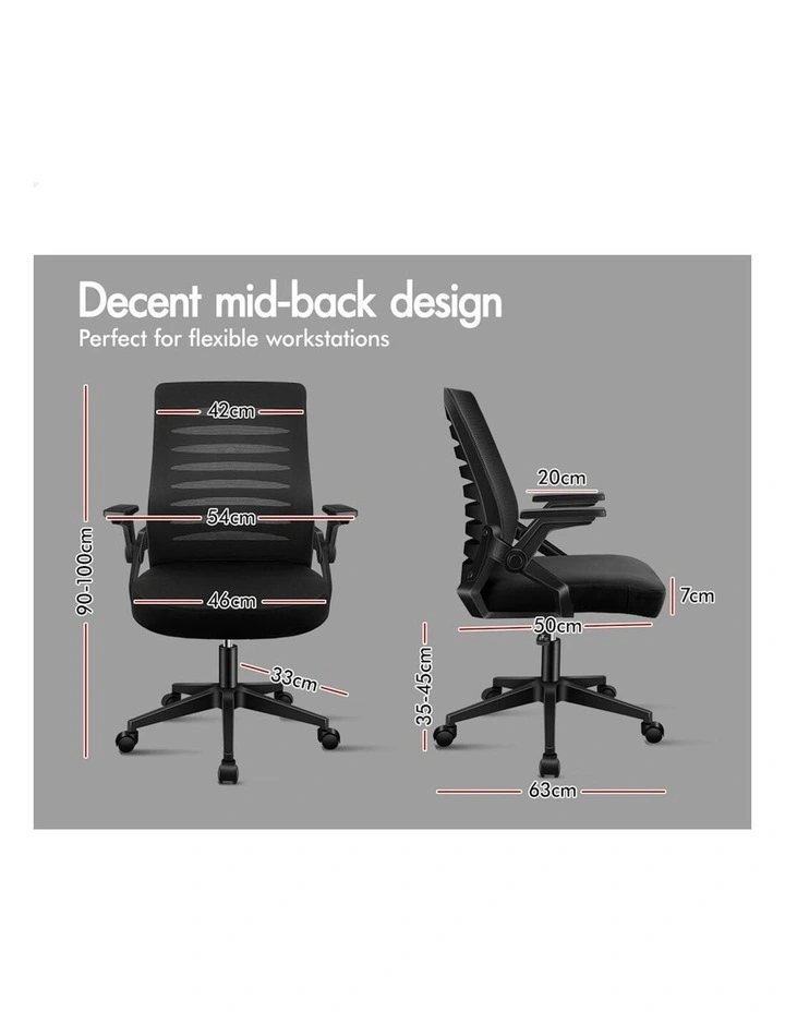 ALFORDSON Mid Back Executive Mesh Office Chair Black image 7