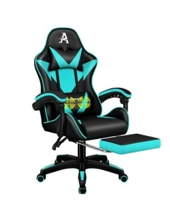 Footrest Leather Massage Computer Chair in Multi