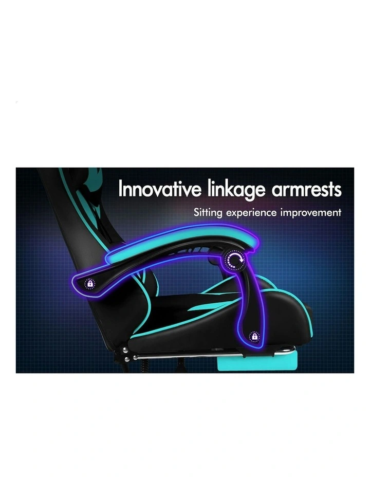 Footrest Leather Massage Computer Chair in Multi image 2
