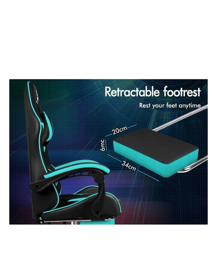 Footrest Leather Massage Computer Chair in Multi image 7