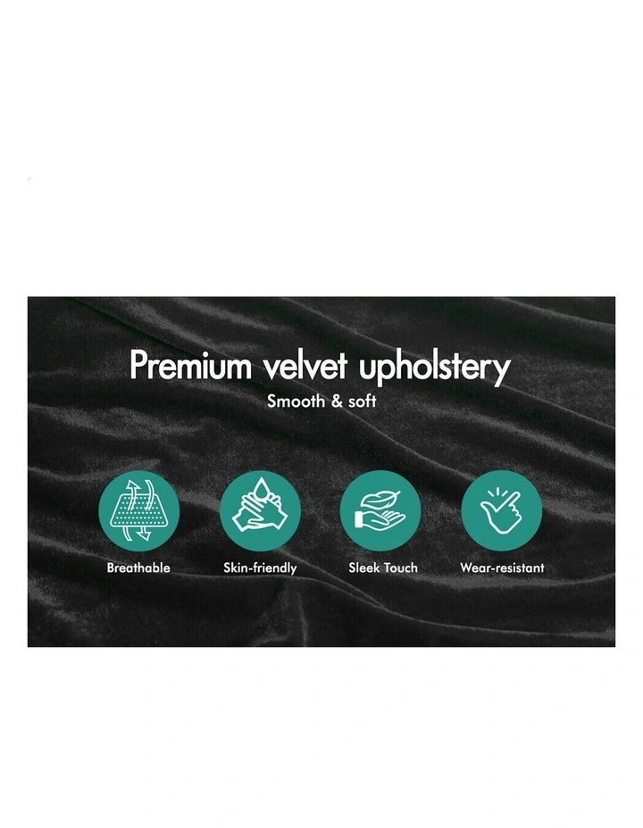 ALFORDSON Velvet Office Chair Orla Black image 5