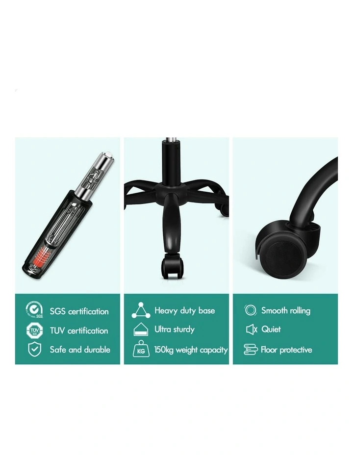 ALFORDSON Velvet Office Chair Orla Black image 6