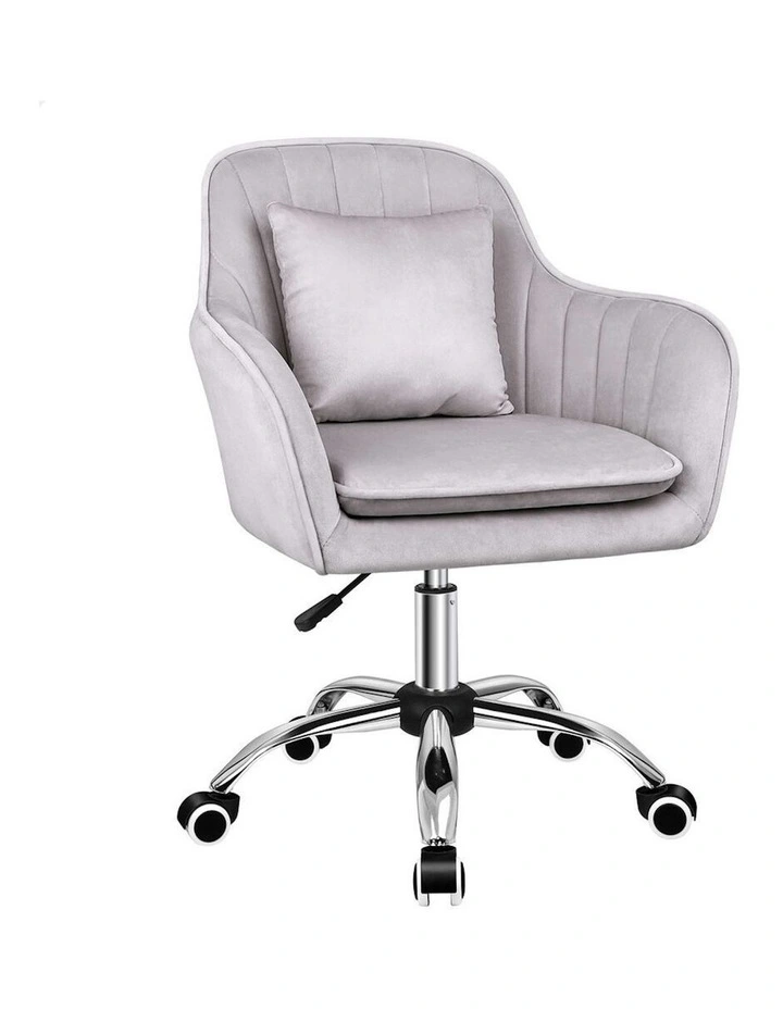 ALFORDSON Velvet Office Chair Orla Grey image 1