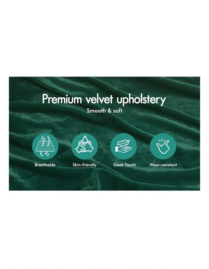 ALFORDSON Velvet Office Chair Orla Green image 5