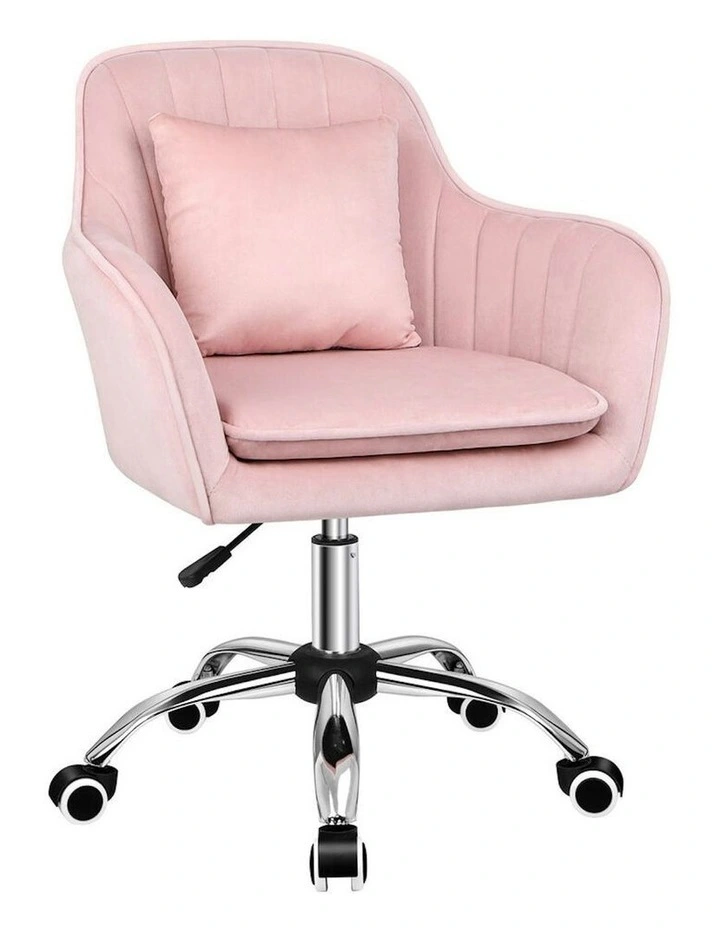 ALFORDSON Velvet Office Chair Orla Pink image 1