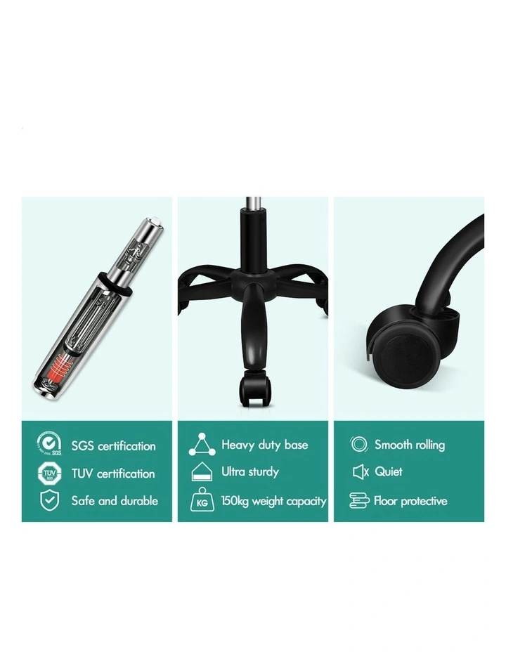 ALFORDSON Boucle Office Chair Computer Swivel Armchair Work Adult Kids Green image 6