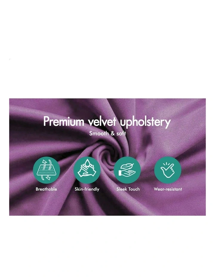 ALFORDSON Velvet Office Chair Orla Purple image 5