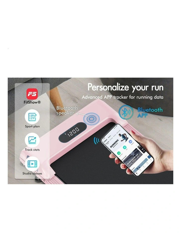 BLACK LORD Treadmill Electric Walking Pad Home Fitness Foldable Pink image 3