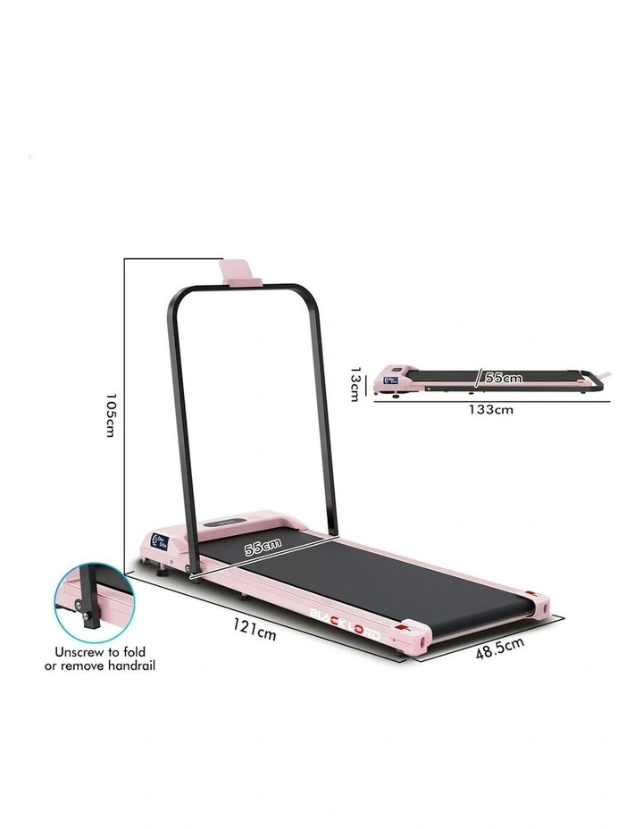 BLACK LORD Treadmill Electric Walking Pad Home Fitness Foldable Pink image 7