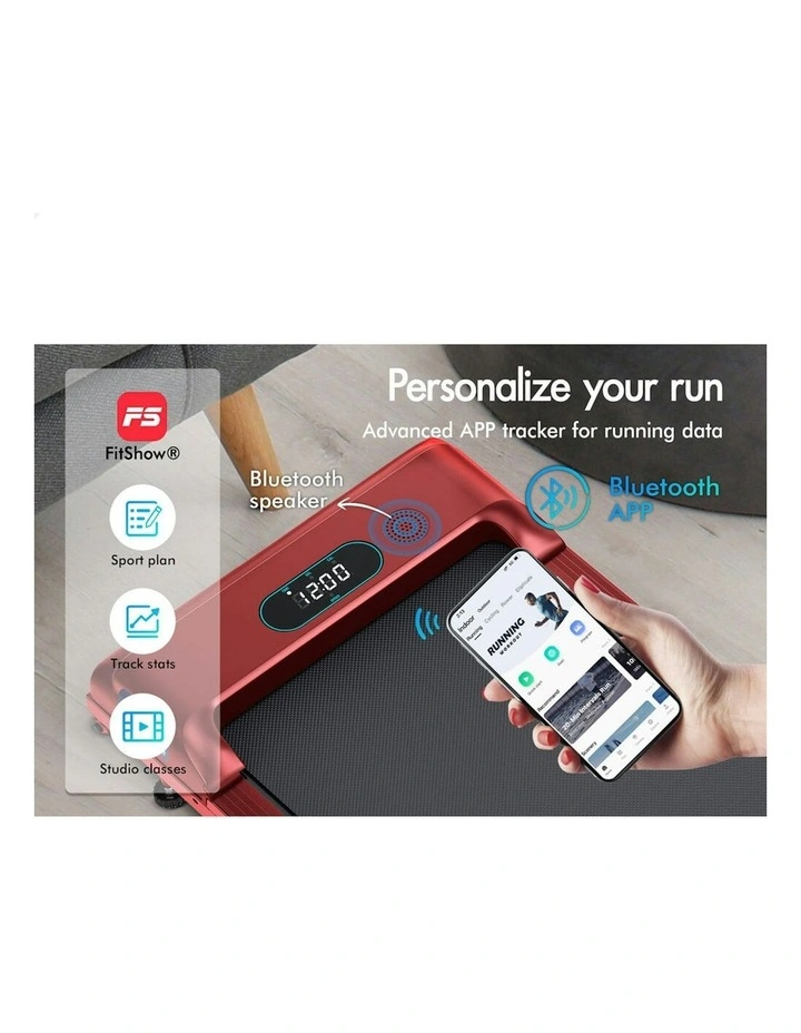 BLACK LORD Treadmill Electric Walking Pad Home Fitness Foldable Red image 3