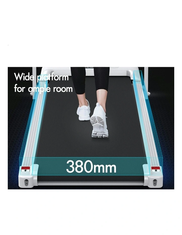 BLACK LORD Treadmill Electric Walking Pad Home Fitness Foldable White image 5