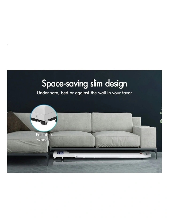 BLACK LORD Treadmill Electric Walking Pad Home Fitness Foldable White image 6