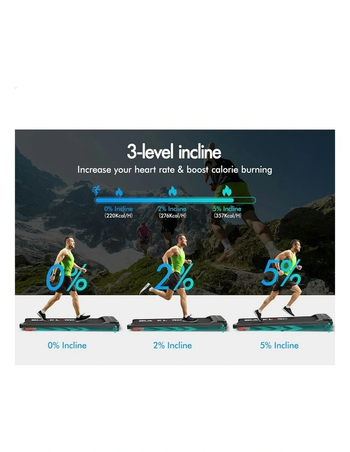 Electric Walking Pad Treadmill in Black image 5